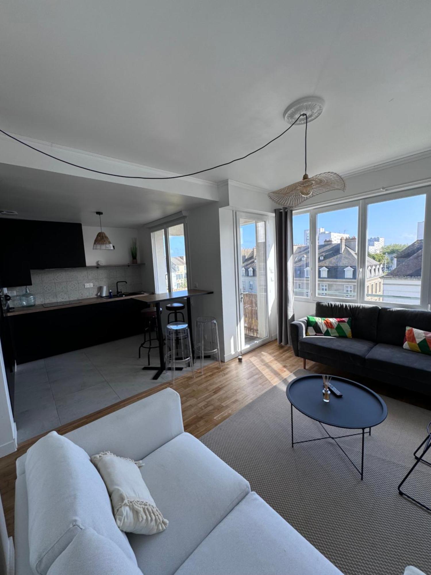 Charmant Appartement T3 Avec Balcon, Centre-Ville Lorient Exteriér fotografie